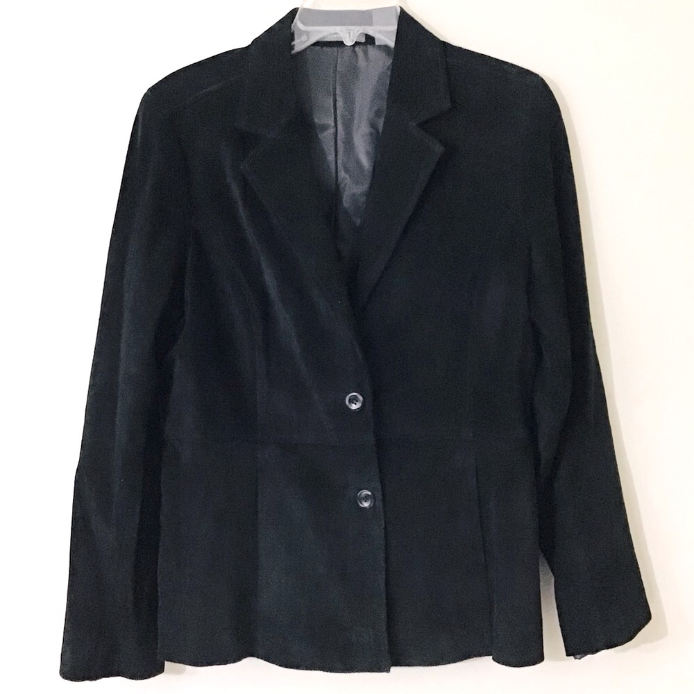 Liz Claiborne Black Suede Blazer
